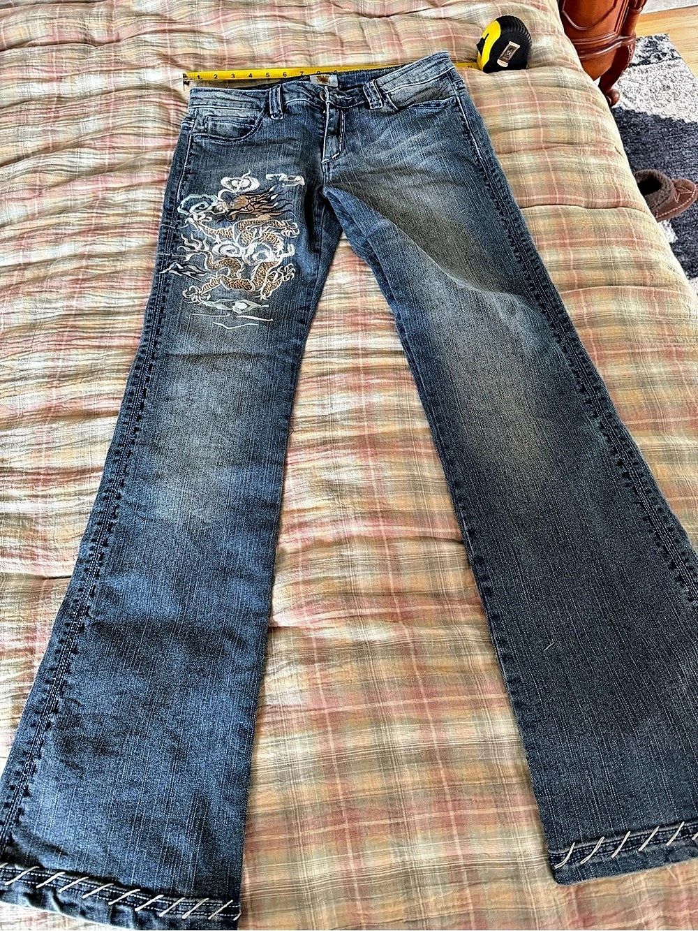 Antik Denim Embroidered Bootcut Jeans Waist 27